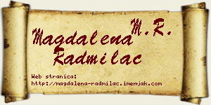 Magdalena Radmilac vizit kartica